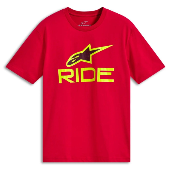 Alpinestars Alpinestars ride 4.0 csf tee red hi vis yellow black